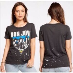 Chaser Bon Jovi band tshirt‎ splatter cotton tee vintage inspired size medium